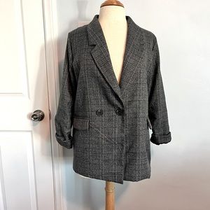 Oversized Plaid Blazer